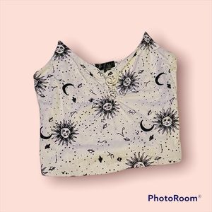 Moon & star Crop top